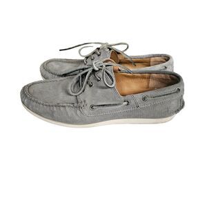 FRYE Briggs Boat Shoes Gray‎ Suede 10.5 Deck Shoes